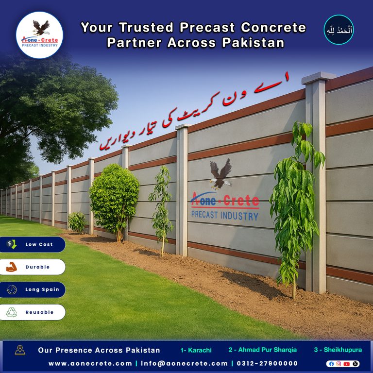 A ONE CRETE – Leading Precast Boundary Wall Supplier in Pakistan