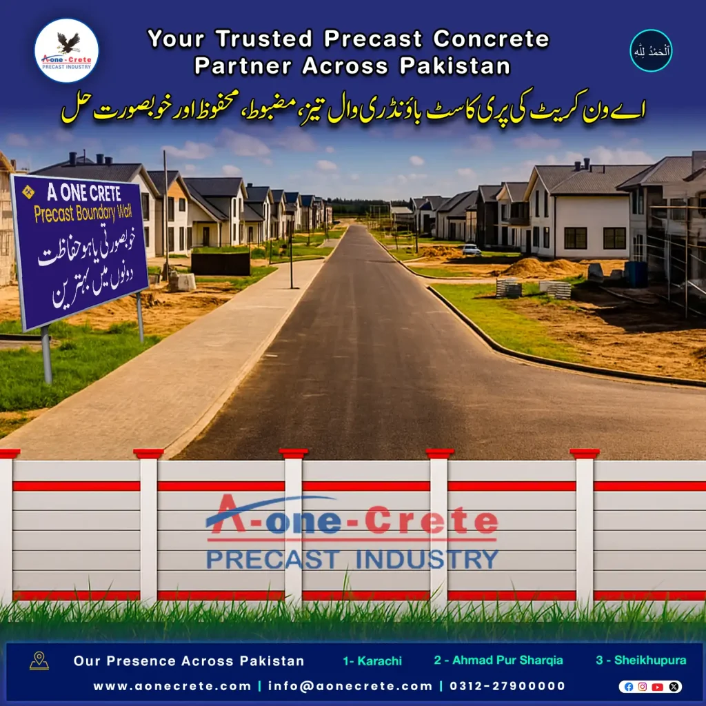 A ONE CRETE – Precast Boundary Wall No.1 of Pakistan